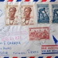 Lettre du Dahomey pour M Mme Garnier Rue Pestel à Honfleur 16 Avril 1955
