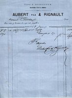 AUBERT fils & RIGNAULT  (Vins et Spiritueux  18...)
