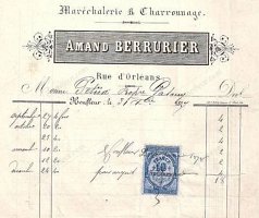 BERRURIER  (Maréchalerie et Charronnage 185...)