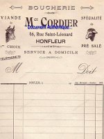 Boucherie Cordier (début 20° siècle)