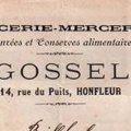 GOSSELIN  (Epicerie Mercerie  1902)