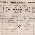 HERBLIN  (Vente et tailles d'arbres frutiers  1897)