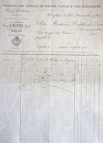 LE METAYER  (Importation directe de rhums, tafias et vins étrangers  1894).JPG