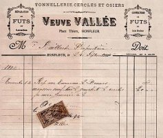 VALLEE Veuve (Place Thiers Tonnellerie cercles et Osiers  1894)